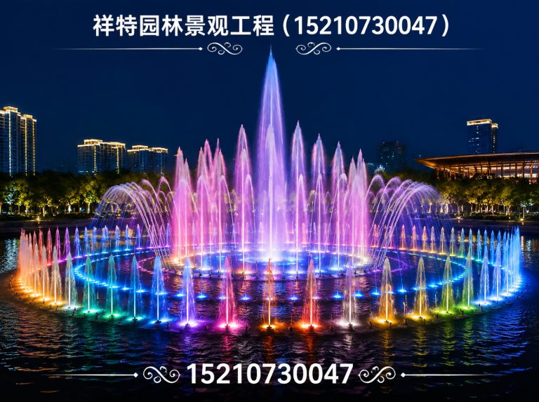 保定白沟新城广场喷泉展示图